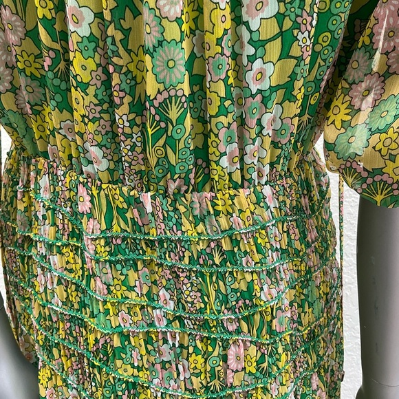 Ted Baker Green Floral Midi Dress Brand New Gorgeous! - Picture 4 of 8
